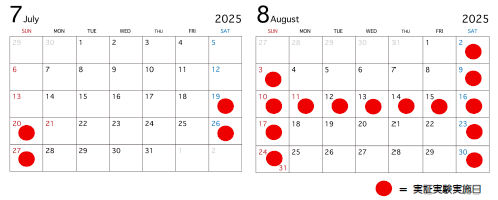 実証実験実施日