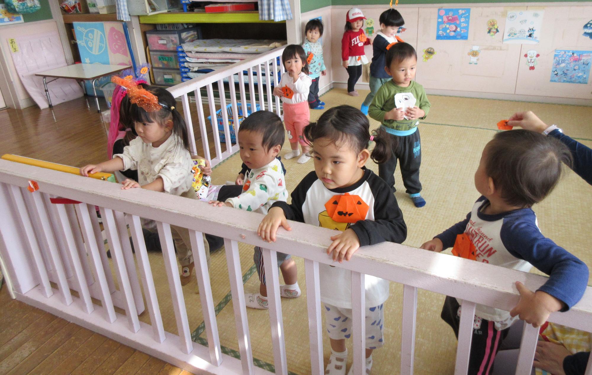 1歳児クラスハロウィンの様子
