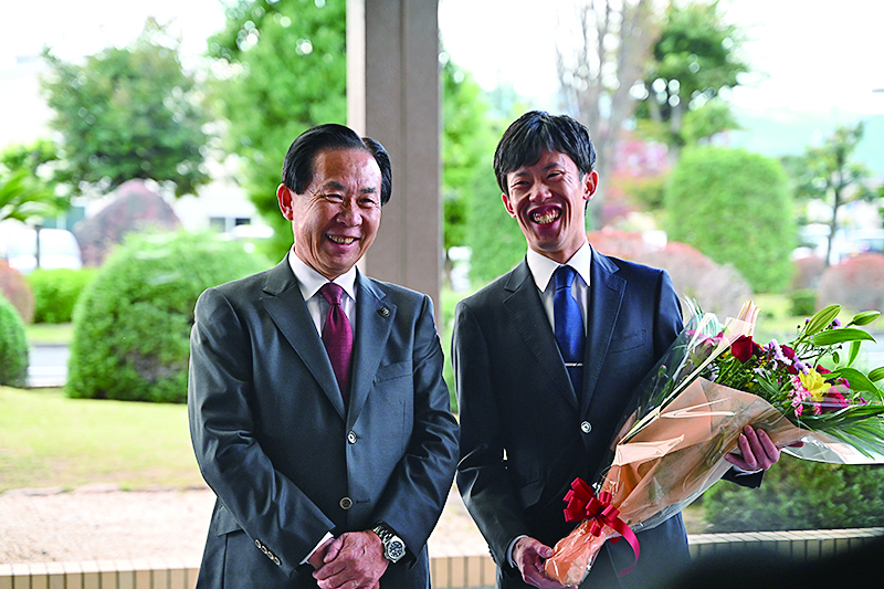 表敬訪問した際の様子