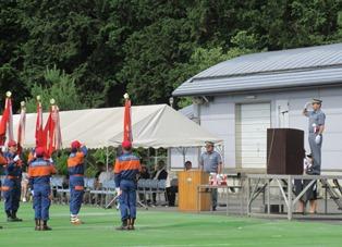 日高市消防団消防操法大会の写真1