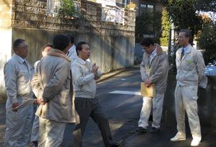工事の状況確認の写真