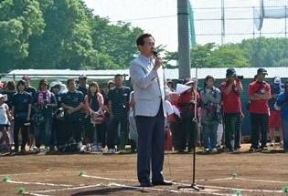 第45回日本少年野球選手権大会埼玉県支部予選の開会式の様子の写真1