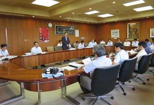 市議会定例会の第2回定例記者会見の開催の写真