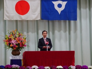 高萩小入学式市長祝辞の写真