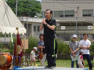 高麗小運動会市長あいさつの写真