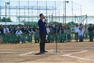 ボーイズリーグ開会式市長あいさつ