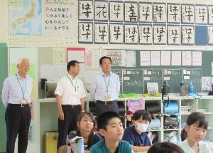 武蔵台小中学校視察