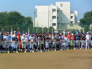 日高ロータリークラブ杯新人戦開会式の写真