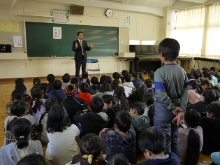 高萩小3年生との交流会の写真