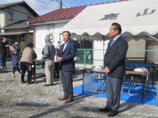 鹿山上区文化祭市長あいさつの写真