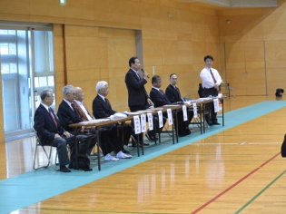 日高市少年剣道大会市長あいさつの写真