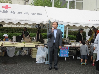 武蔵台公民館文化祭市長あいさつの写真