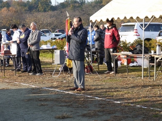 日高市長杯争奪少年サッカー大会市長あいさつの写真