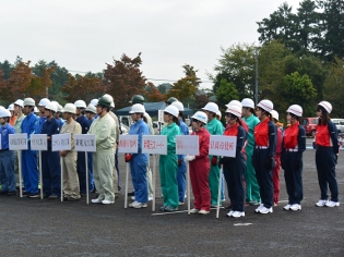 屋内消火栓操法大会の写真