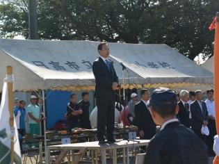 高萩北地区体育祭市長あいさつの写真