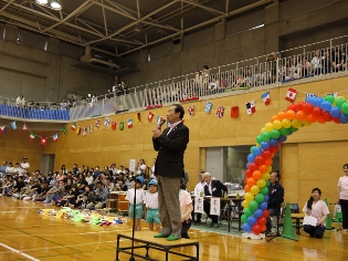 高萩幼稚園幼稚園運動会市長あいさつの写真