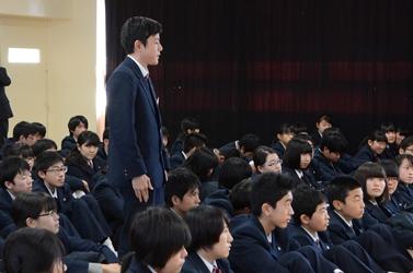 高萩中学校におけるふれあいトークの写真2