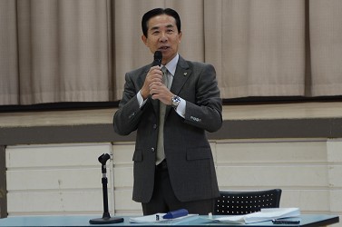 講話をしている市長の写真