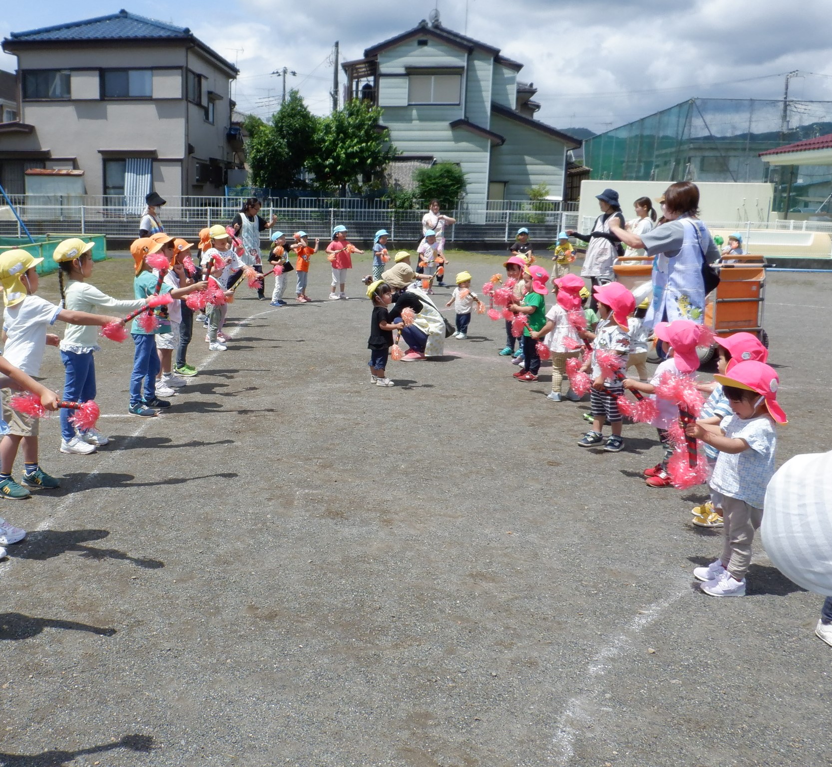 運動会ごっこの様子（高麗川保育所）