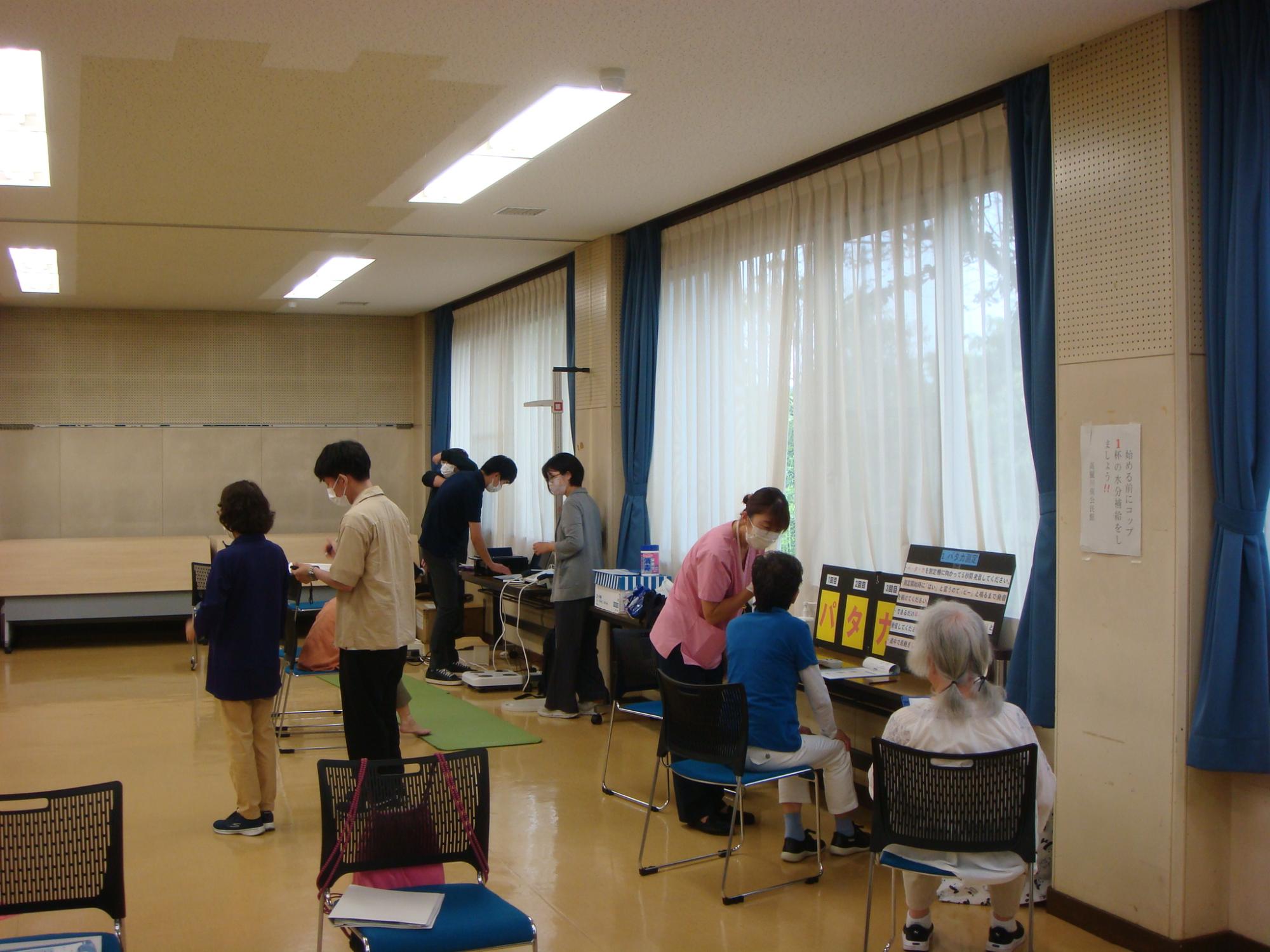 高麗川南公民館測定の様子