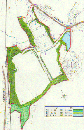 上鹿山地区地区計画の地区区分図