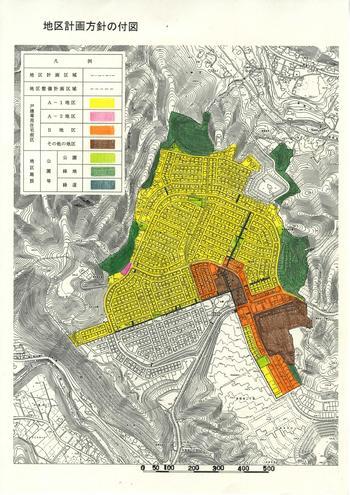 西武飯能日高団地地区の地区区分図