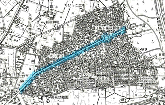日高団地中央通地区の区域図