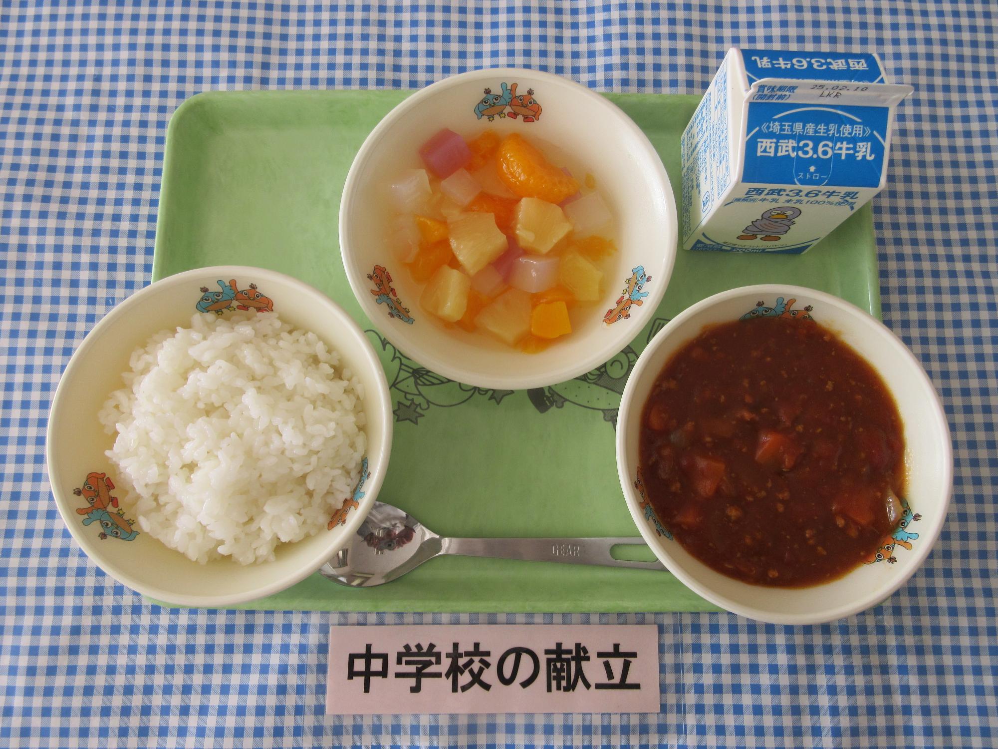 1月31日の給食の写真