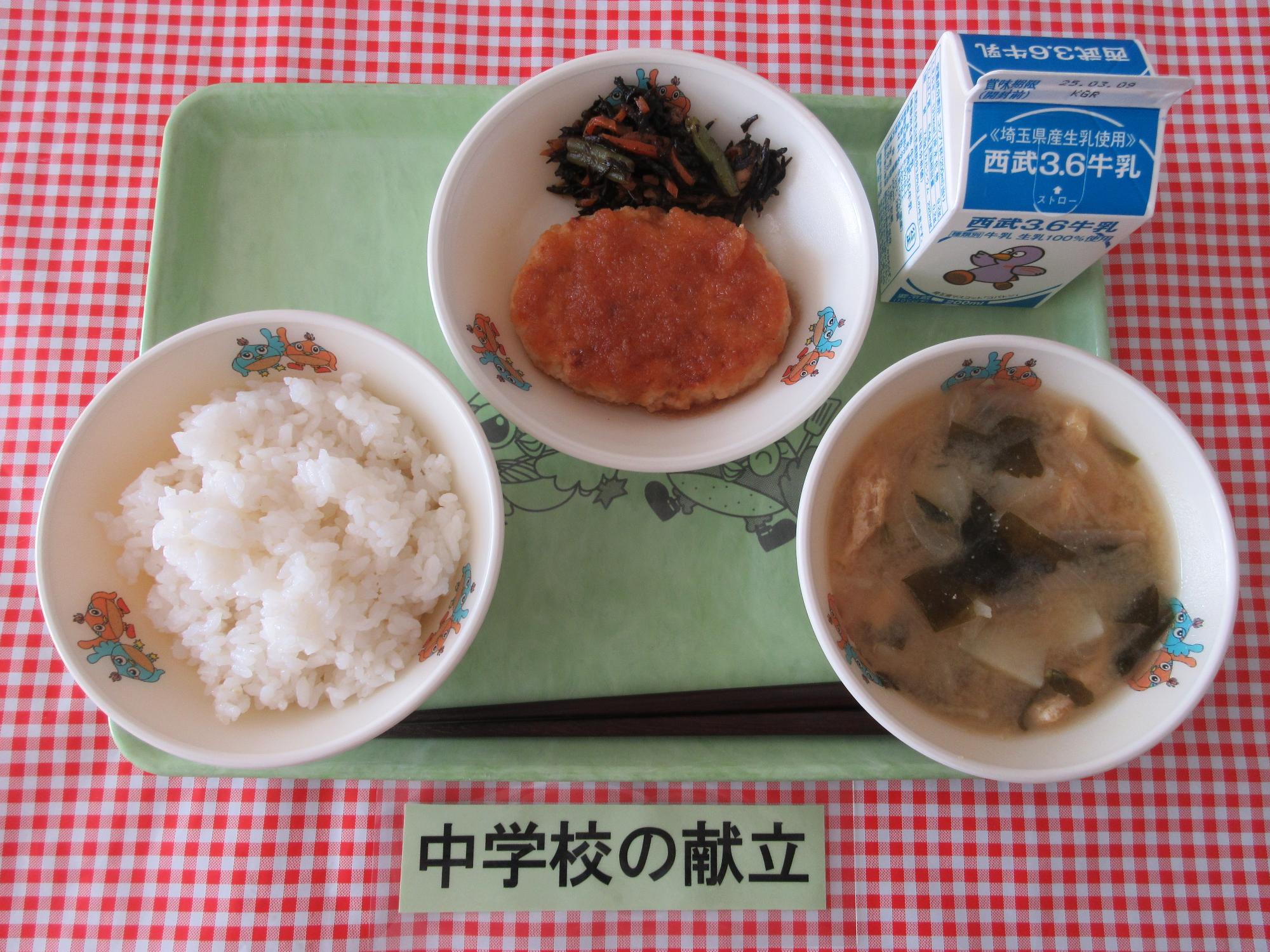 2月28日の給食の写真