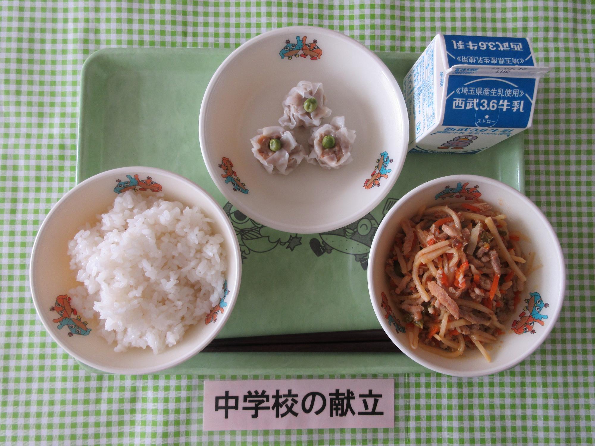 3月6日の給食の写真