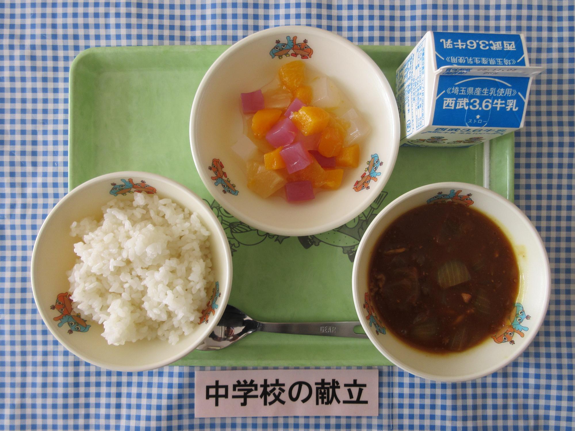 10月24日の給食の献立