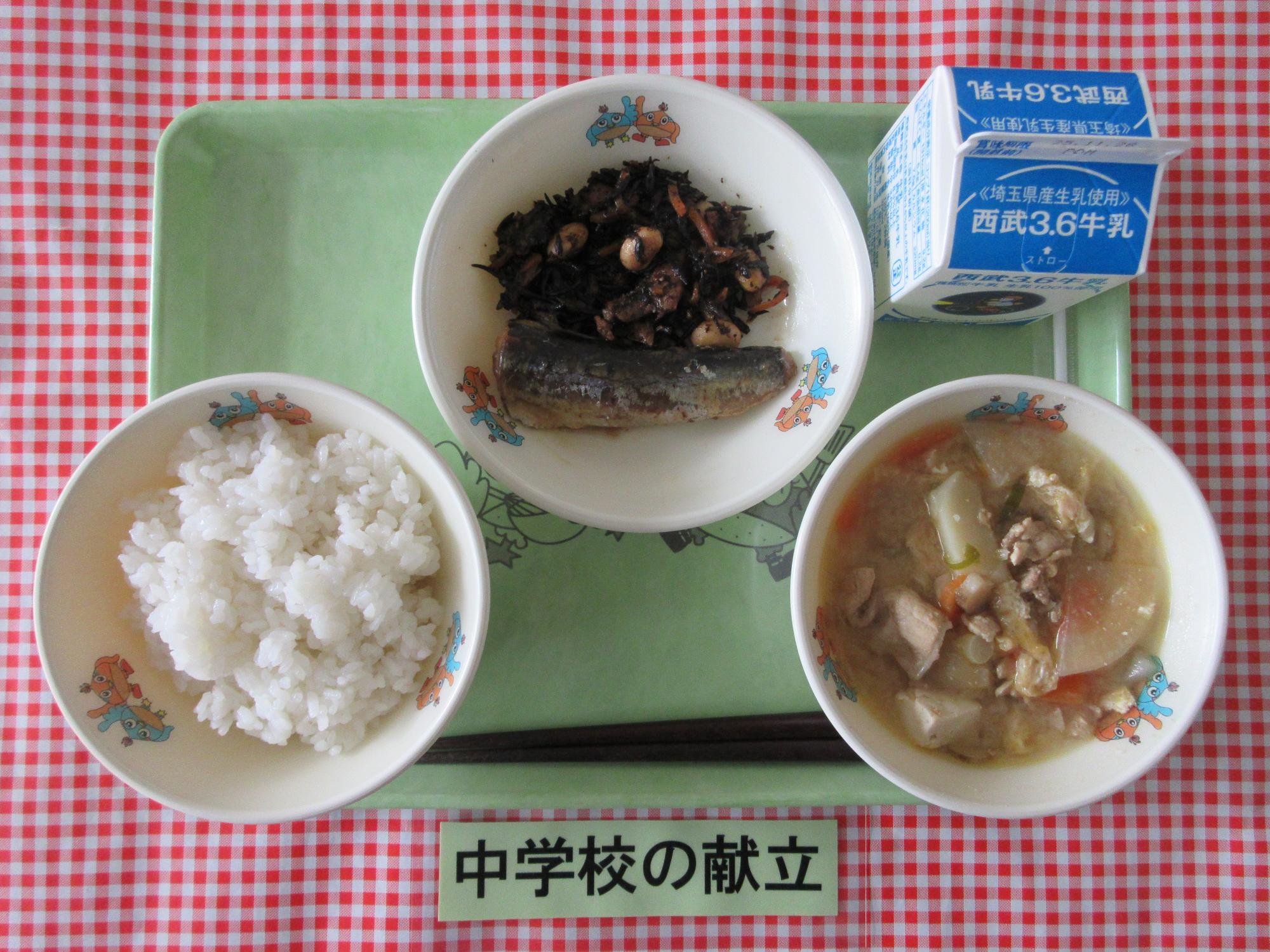 11月18日の給食の写真