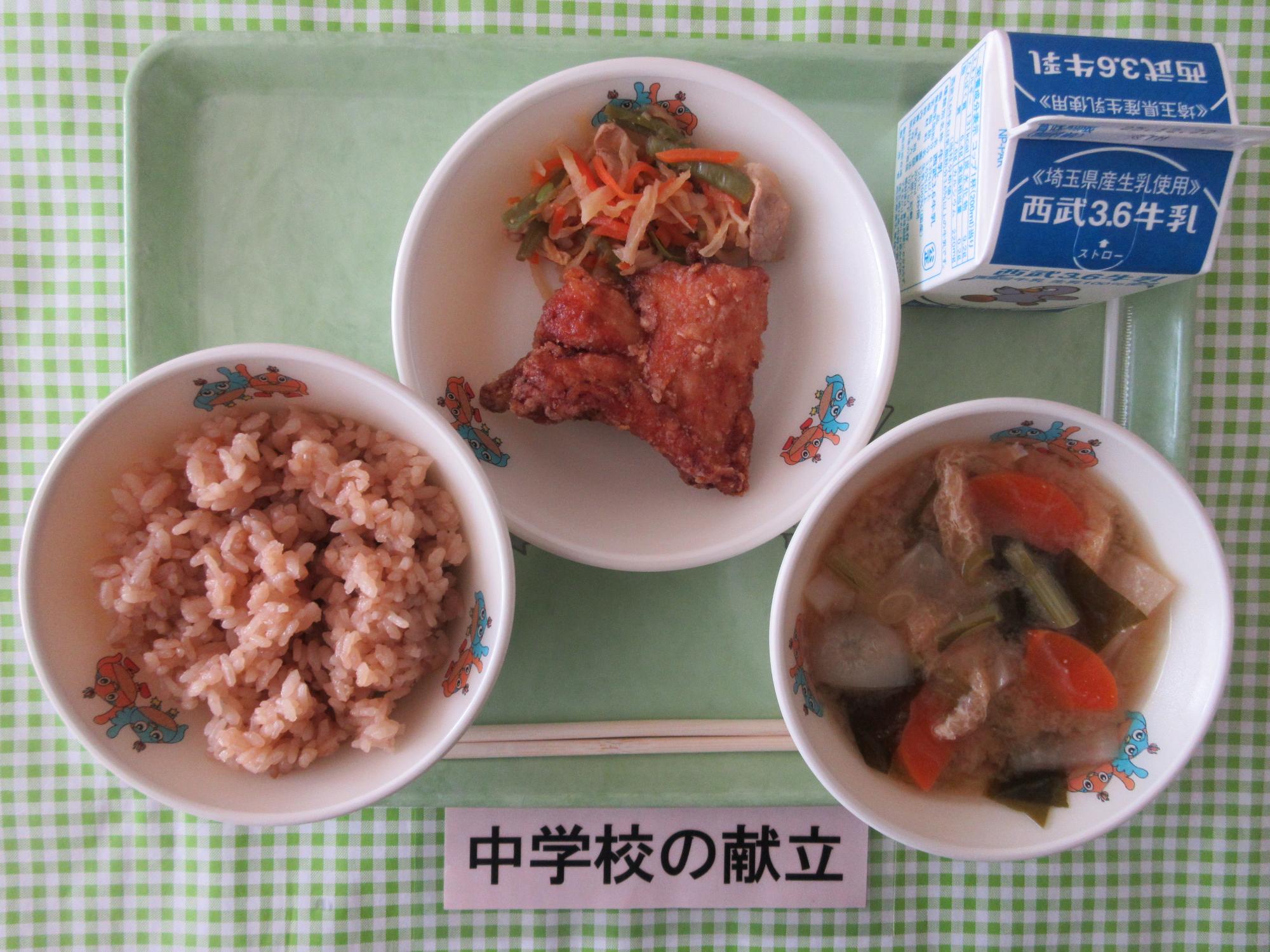 12月12日の給食の写真