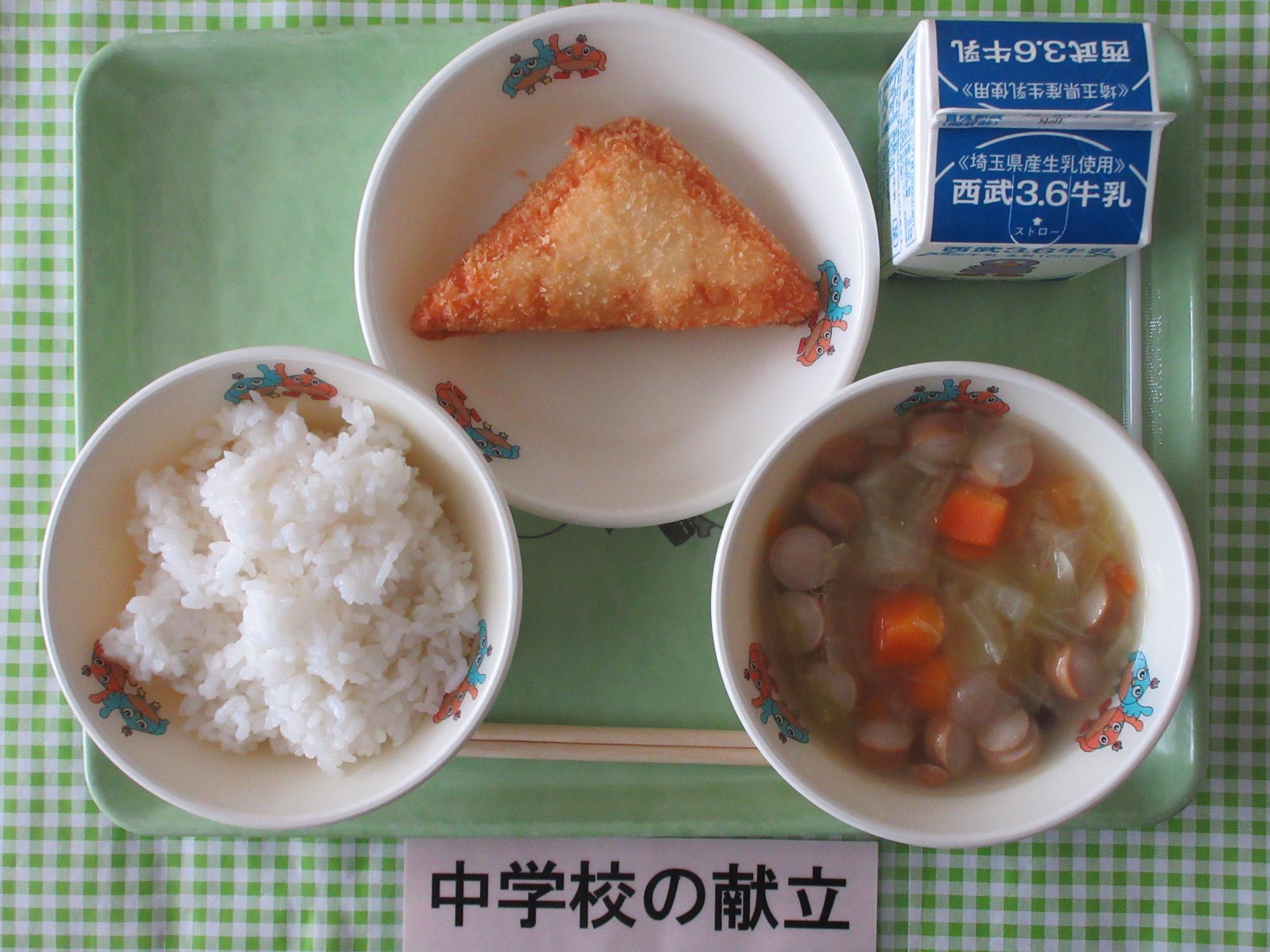 3月6日野給食の写真