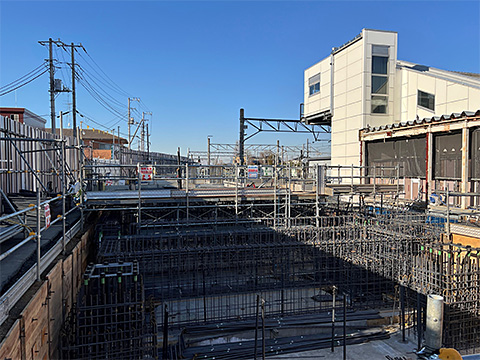 高麗川駅配筋工事の写真