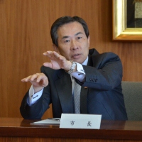 市長が話している様子