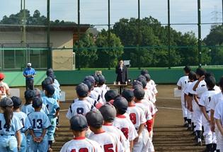 日高市野球連盟会長杯争奪少年野球大会の様子の写真