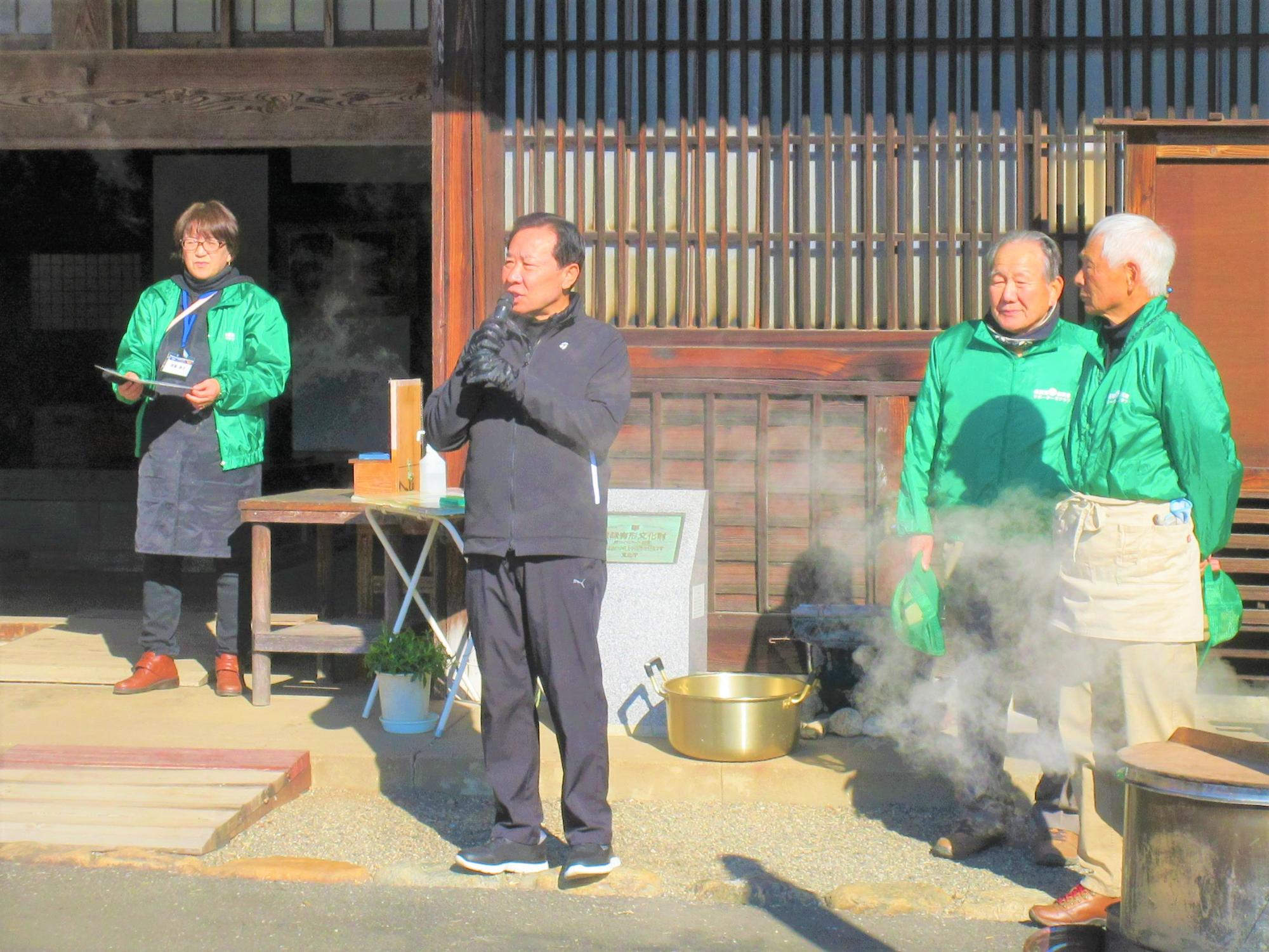 市長あいさつの様子