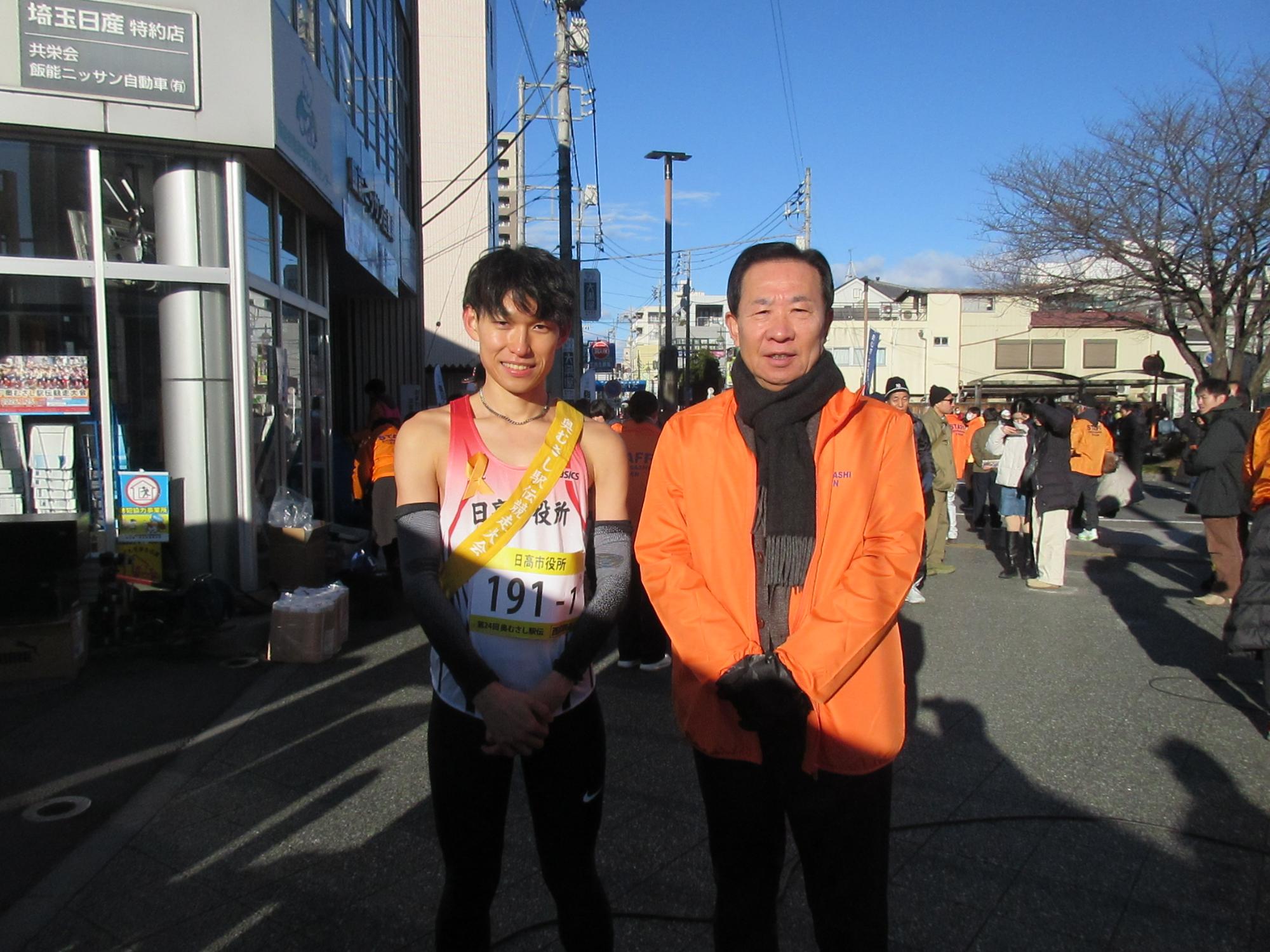 市役所選手との写真