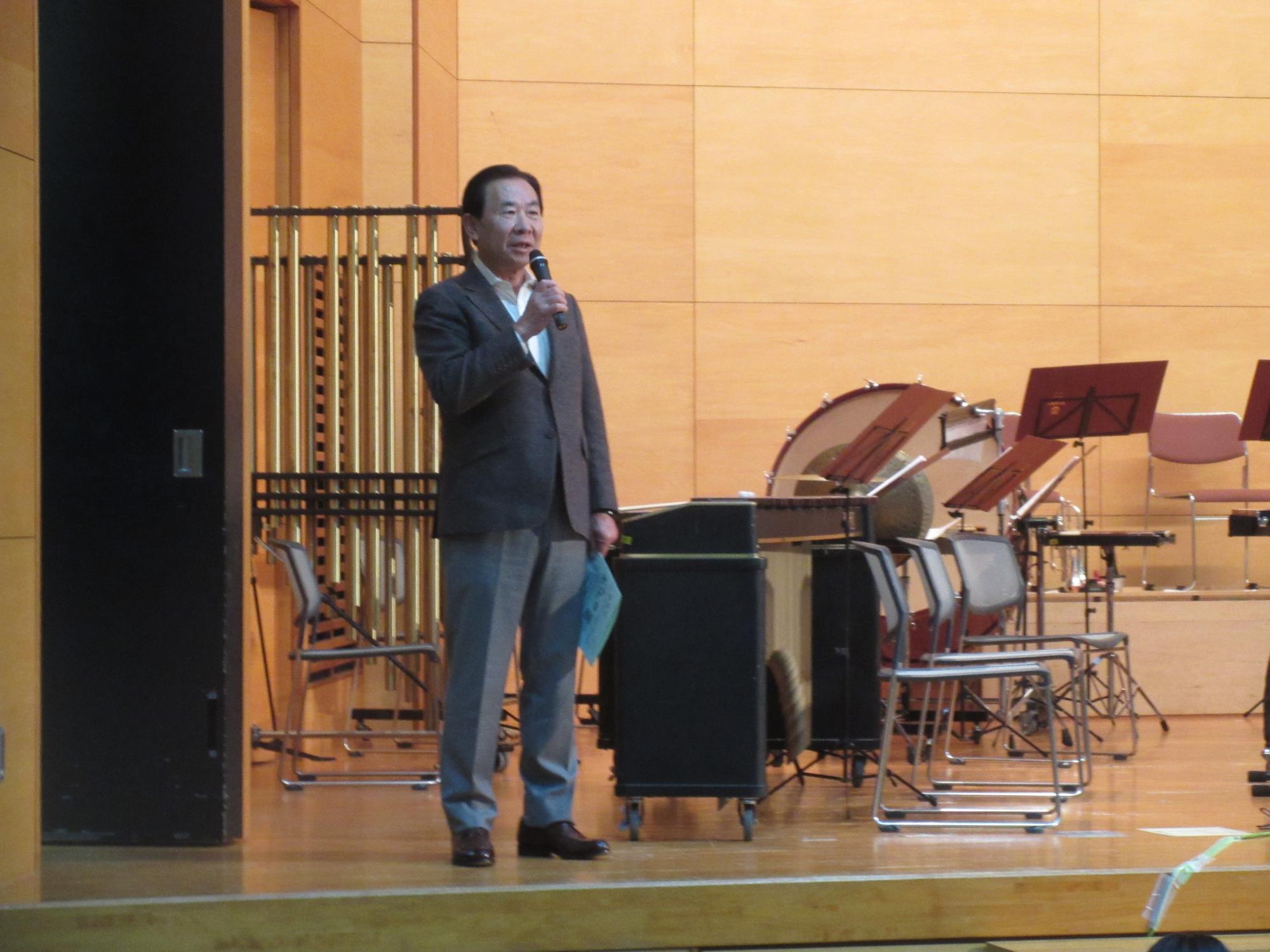 市長あいさつの様子