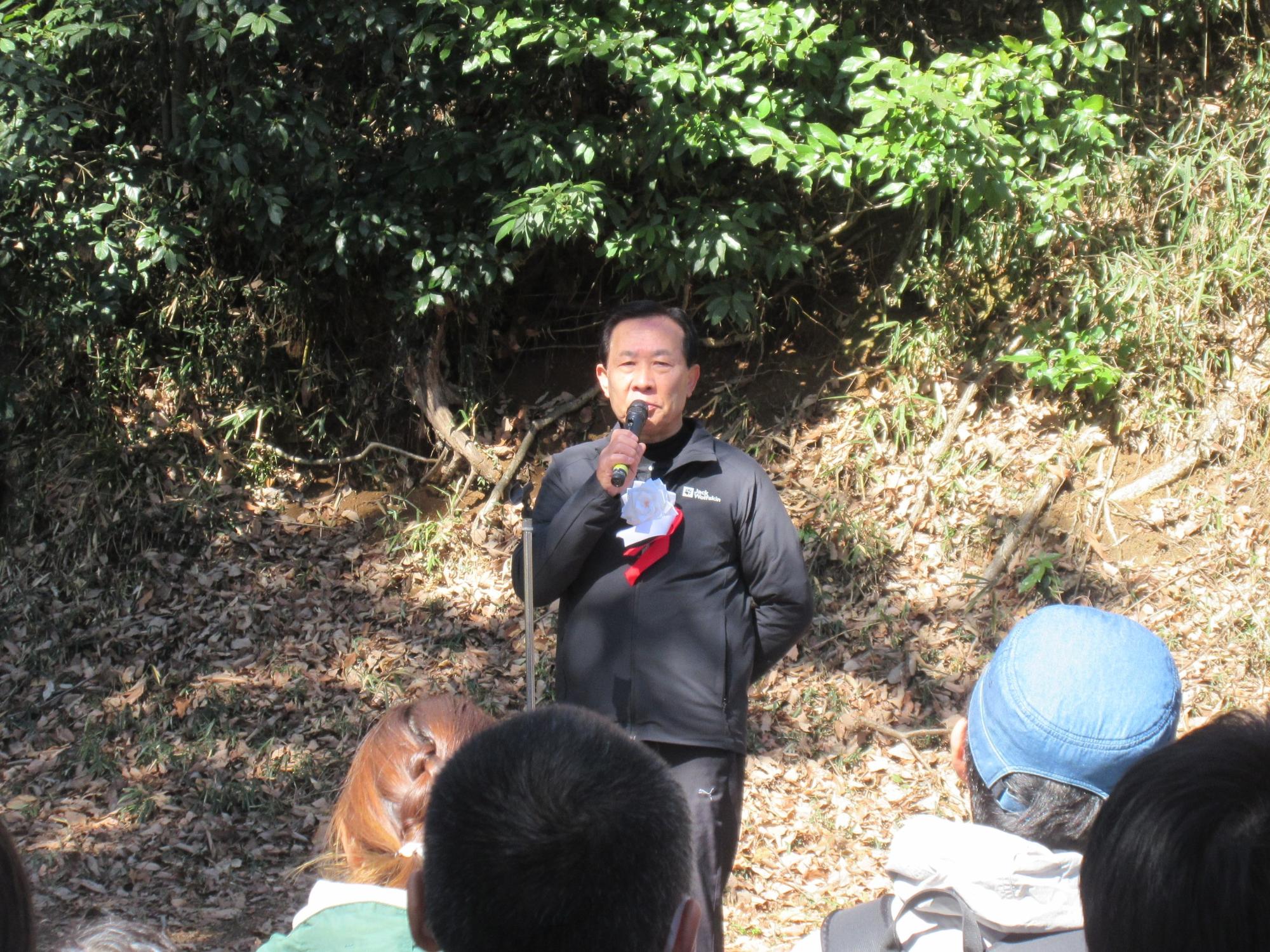 市長あいさつの様子