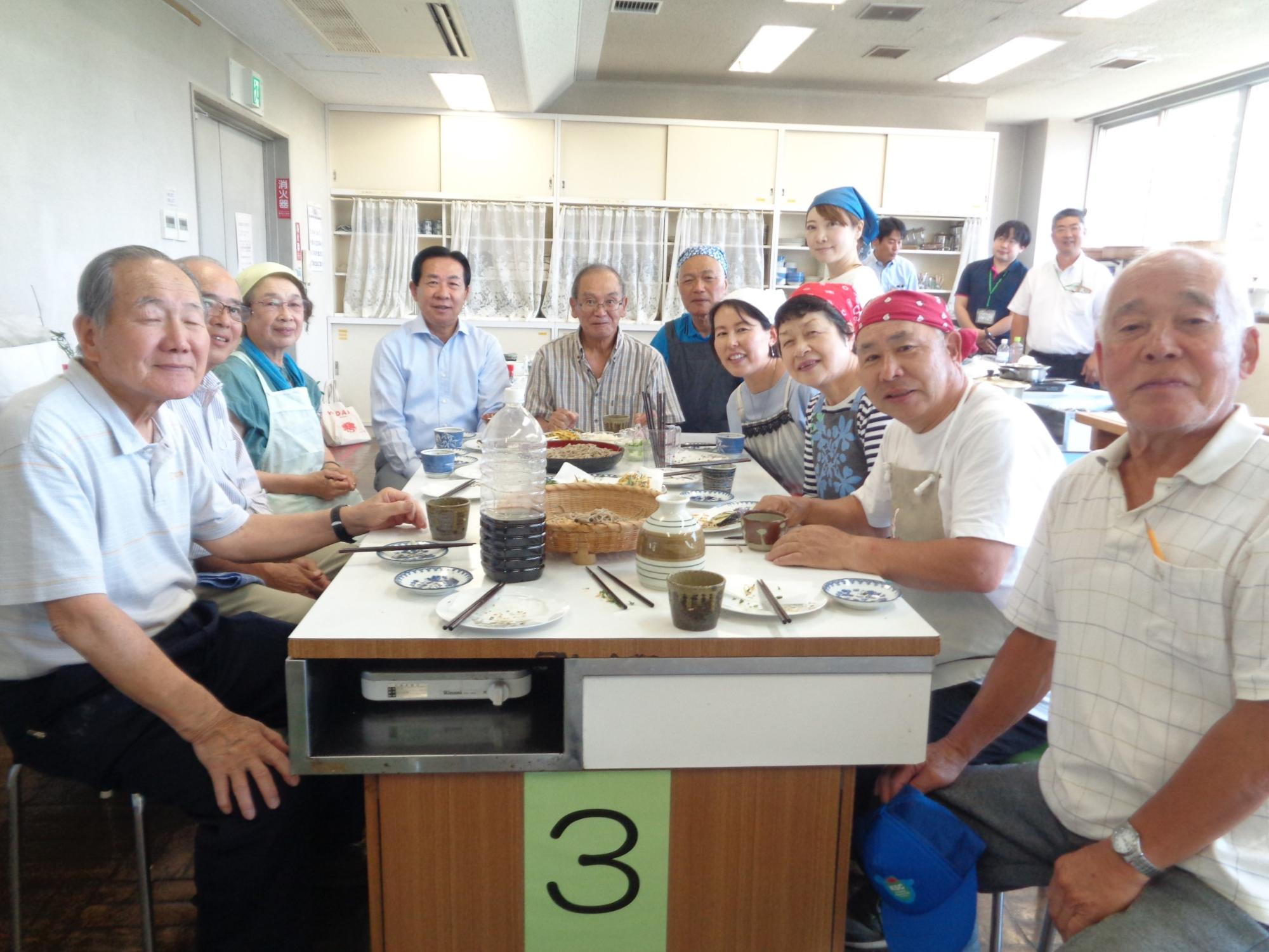 巾着田サポーターズクラブ蕎麦打ち試食会