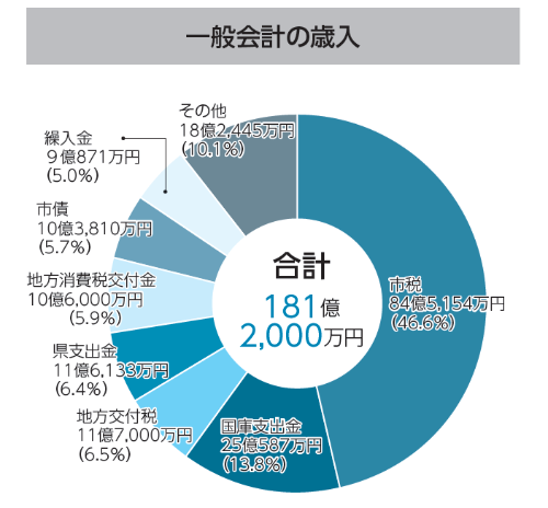 歳入の円グラフ