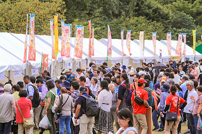 巾着田で開催されたひだか栗フェスティバルは大盛況！
