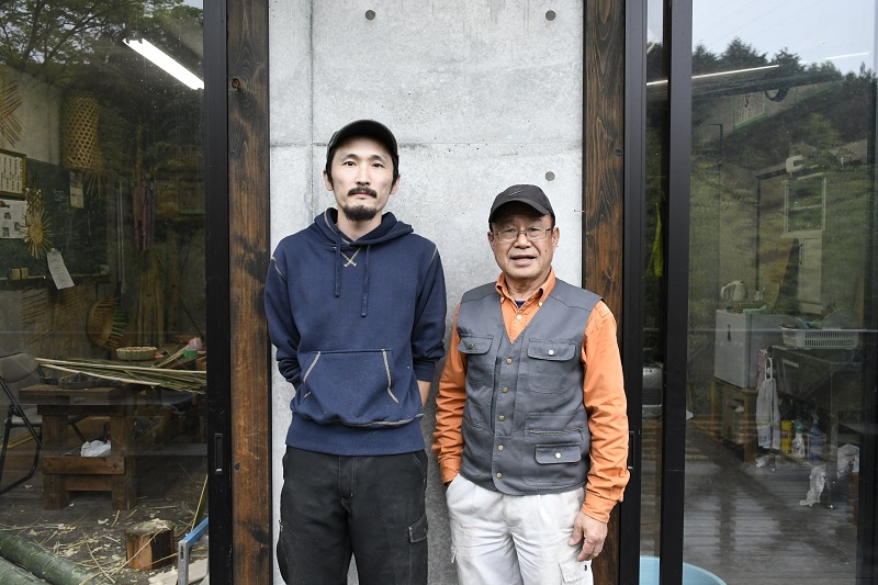 新井竹芸の新井正一さんと沼沢洸志さん