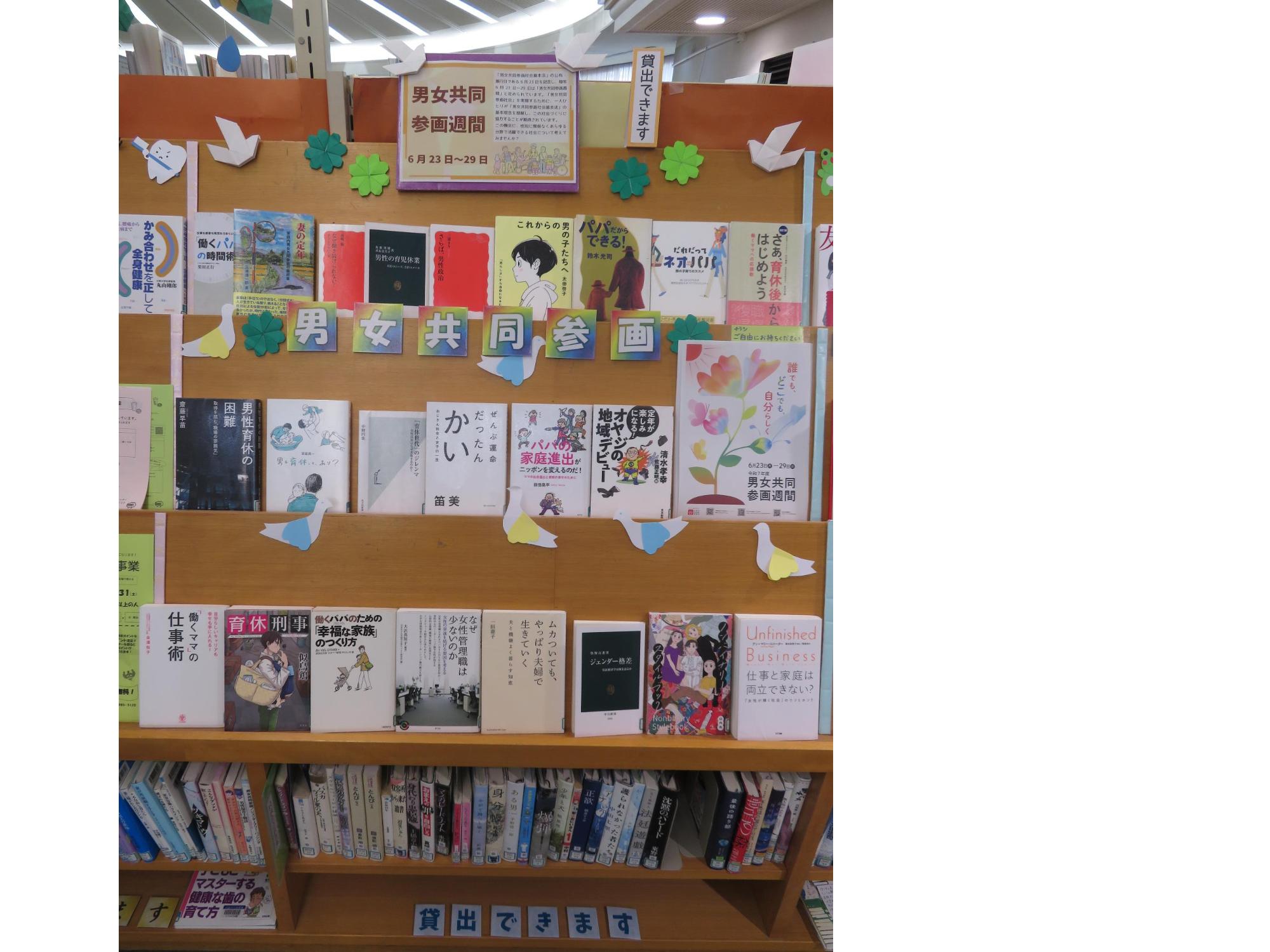 昨年度の図書展示の様子
