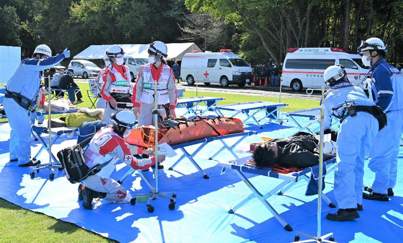 応急救護所開設・運営訓練