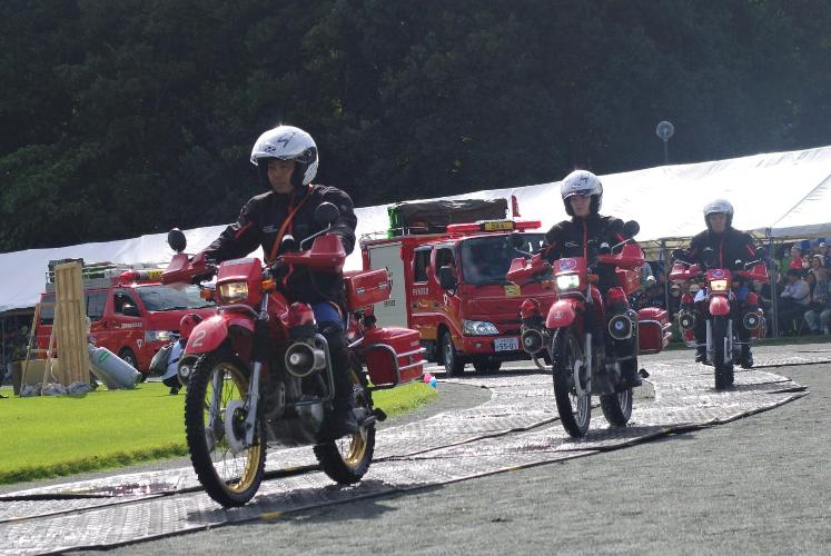 バイクによる情報収集訓練